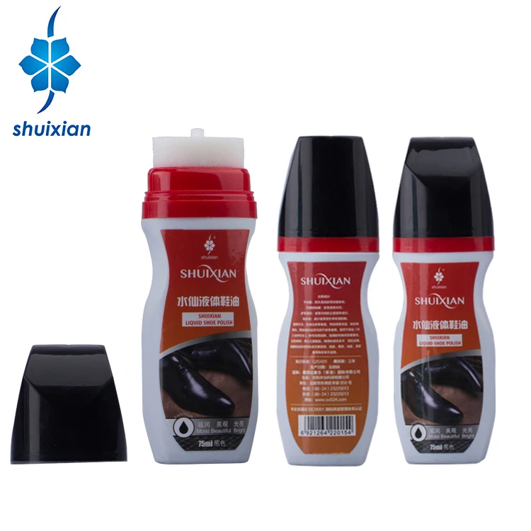 Black bulk shoe care liquid shoe polish shining liquid