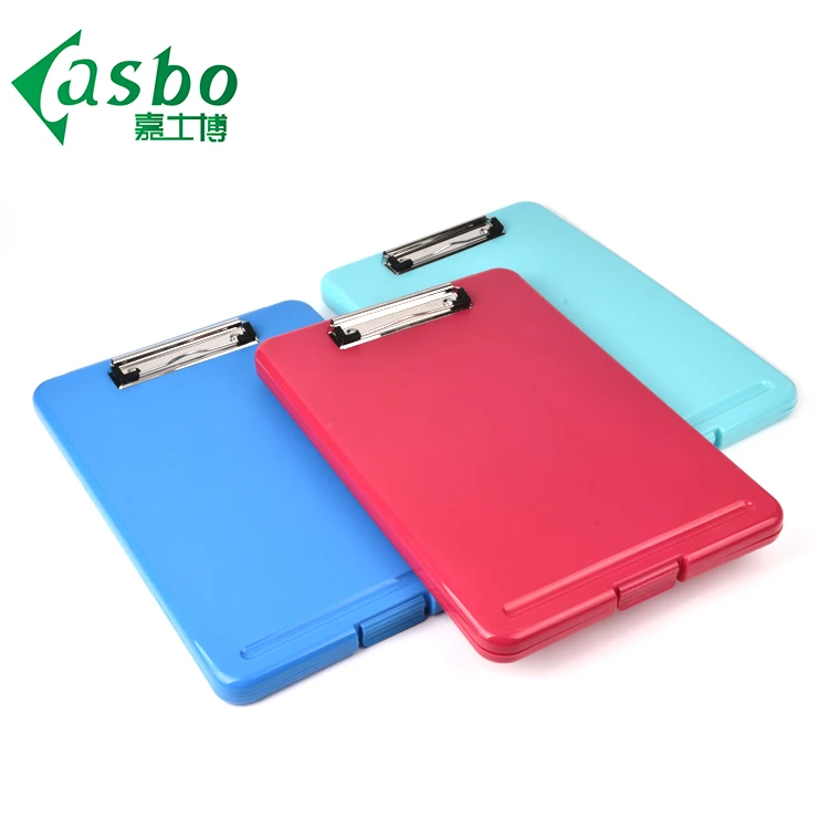 China factory pp material A4 size plastic storage clipboard
