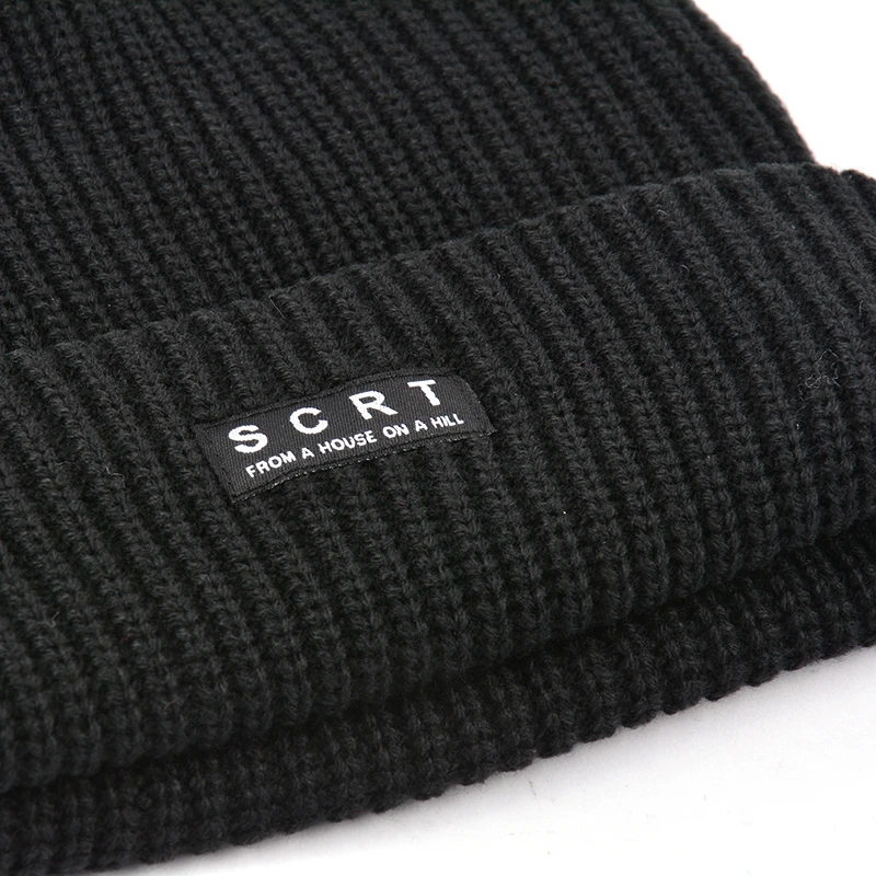 Winter hat embroidery beanie winter knitted caps for men