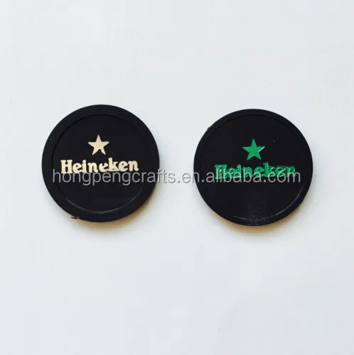 
Colored embossed plastic token/coin 