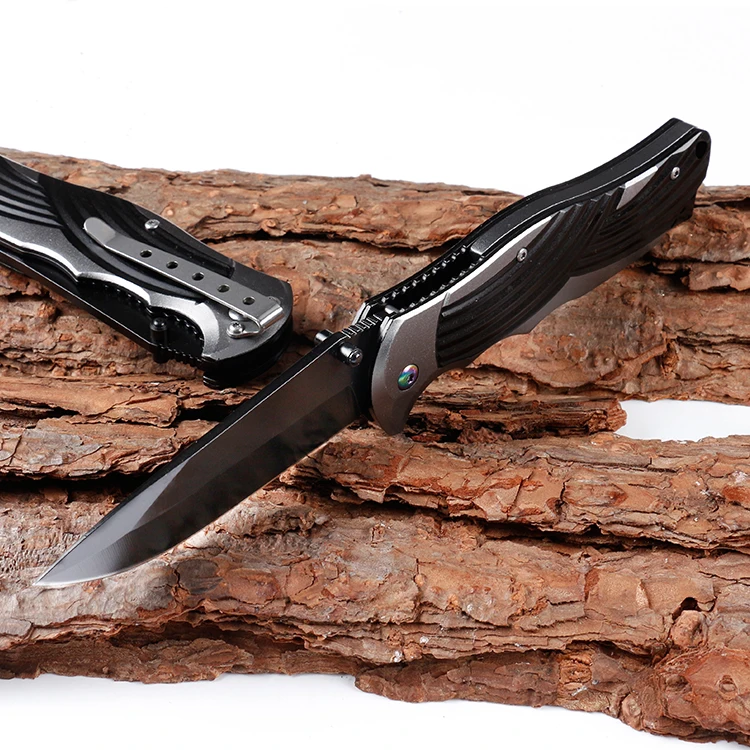 
5CR13 stainless steel folding pocket knife custom knife with aluminum handle 