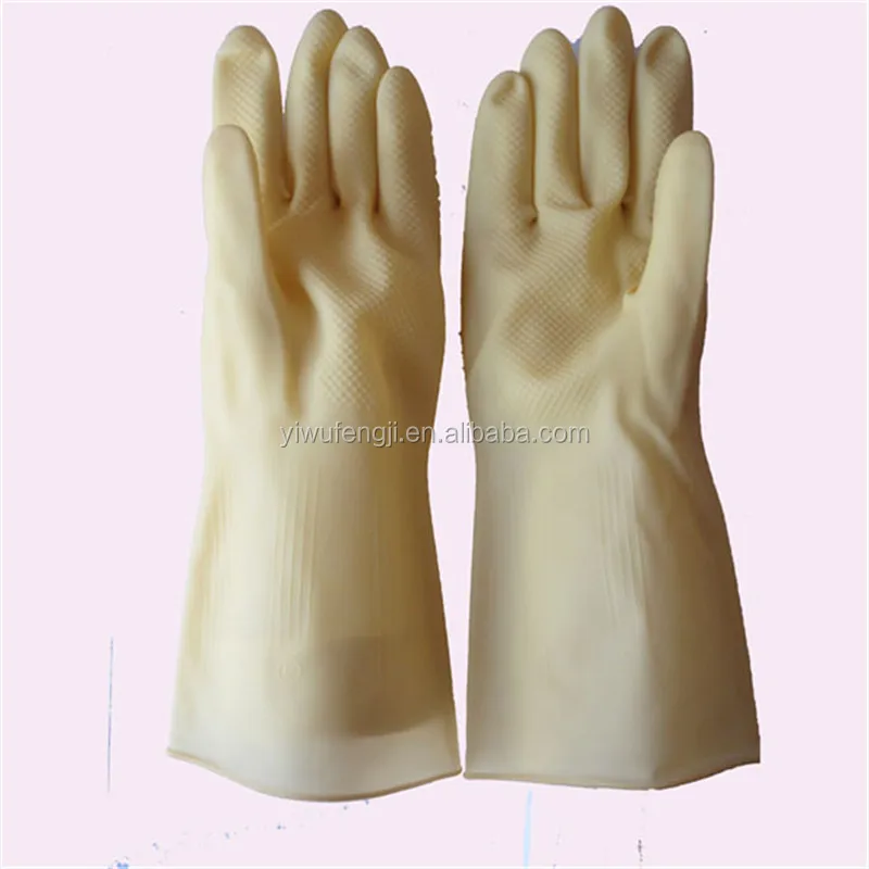 Утолщенные резиновые перчатки промышленные кислотостойкие для стирки