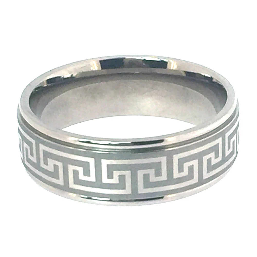 Smart cheap engraved hebrew stainless steel spinner rings