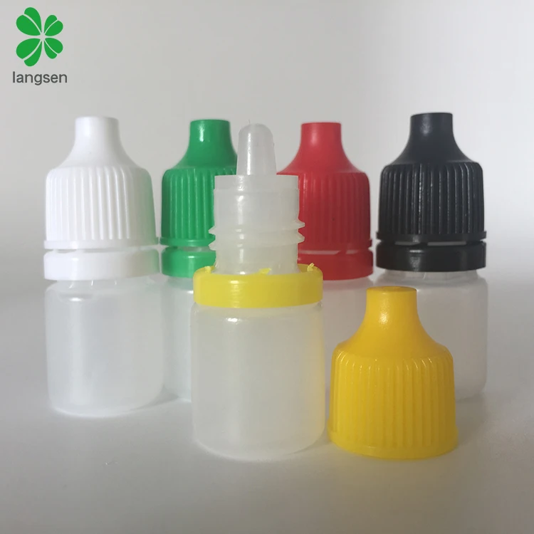 Low MOQ plastic HDPE 3ml drop bottle, liquid dropper bottle container in stock BPA free custom logo