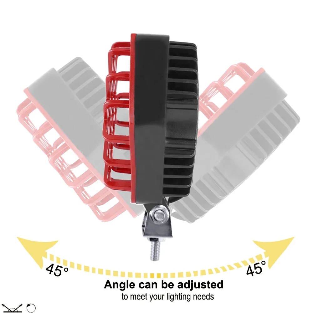 Фары для грузовиков 9-32 в IP68 48 Вт, рабочие фары для пожарного двигателя, тягача, прицепа, вилочного погрузчика, фары для мотоцикла, танка, лодки