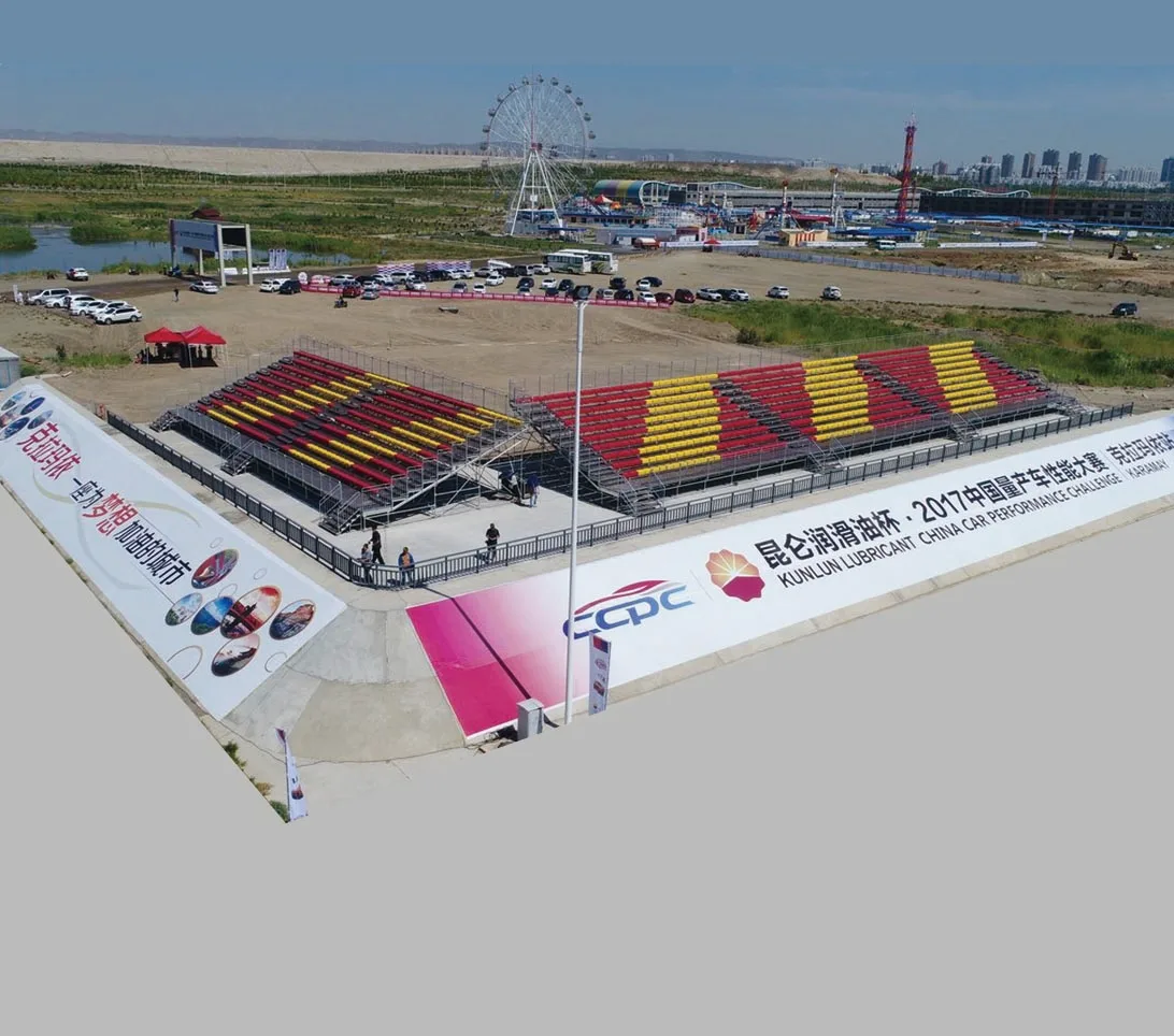 Event bleachers seating temporary grandstand