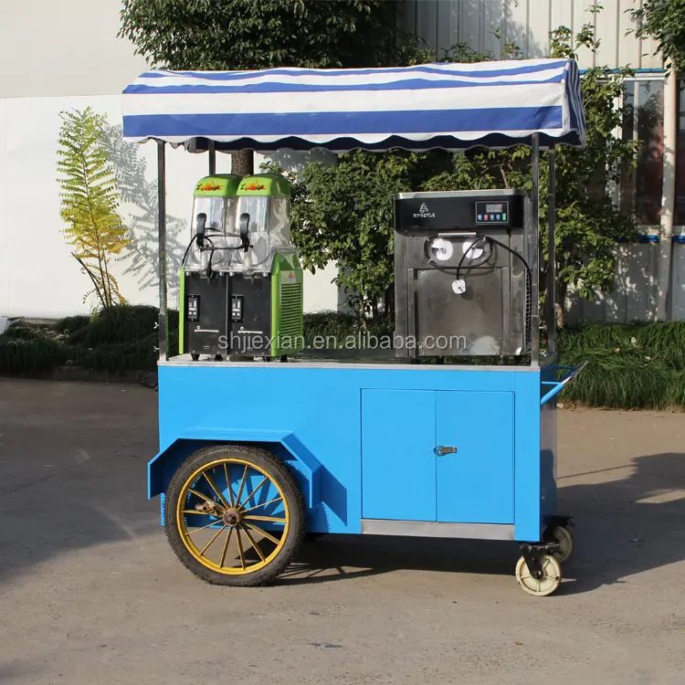 JX-IC160 Mobile hand push ice cream /juice  food cart for sale