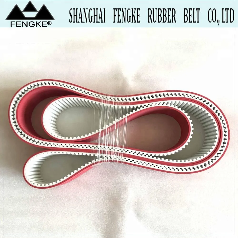 Red Rubber Coating PU Synchronous Belts 5M-2300-2T