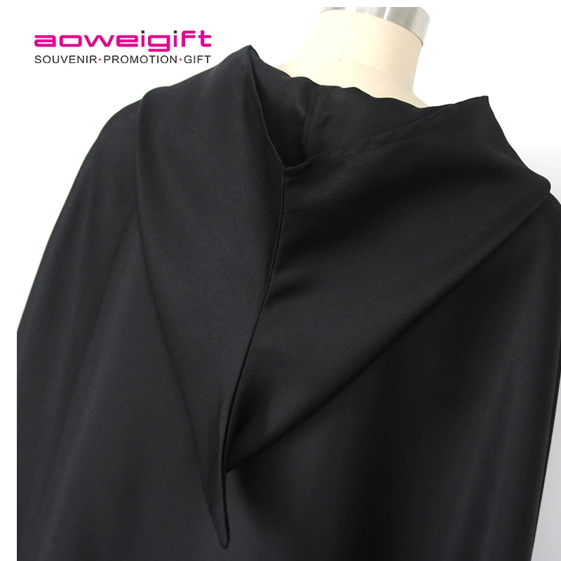 Promotion medieval Ester festival black European hooded printed cross cloak Halloween cosplay knight style long rope for kids