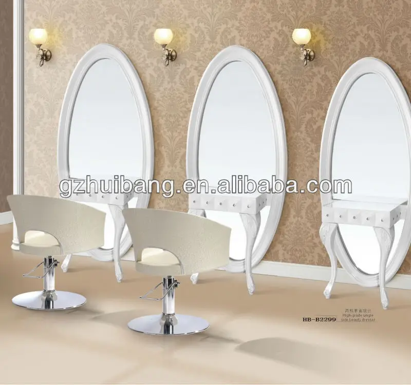 
european style hairdressing salon styling mirrors stations /mirror table HB-B2299 