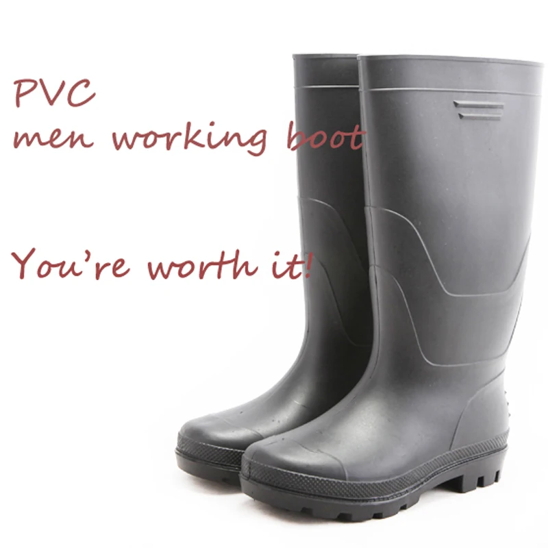 
CE green black PVC plastic gum boots agriculture work safety shoes waterproof protect rain boots workers rubber gumboots for men 