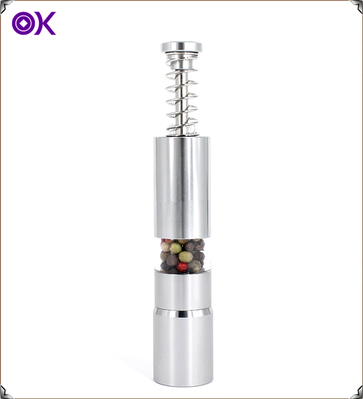 colorful aluminium manual salt pepper grinder