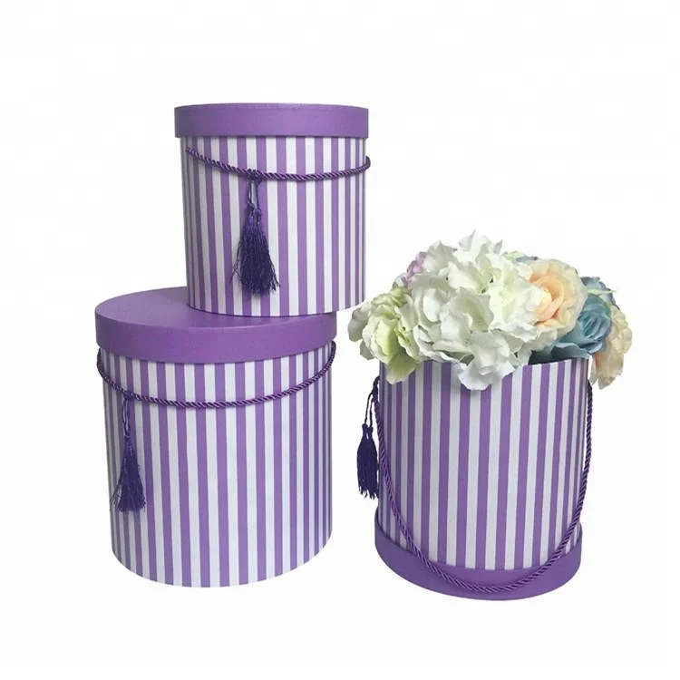 Wholesale flower shipping boxes, flowers delivery boxes, round flower box