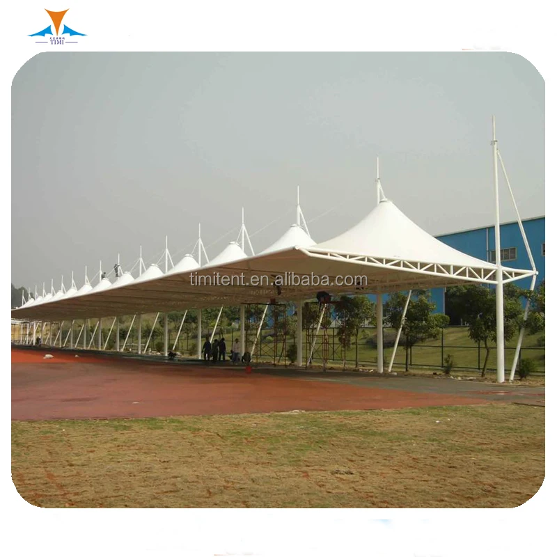 New Car Parking shed Tent Modern Tensile Membrane Structure and steel structure Cantilever Carport shelter