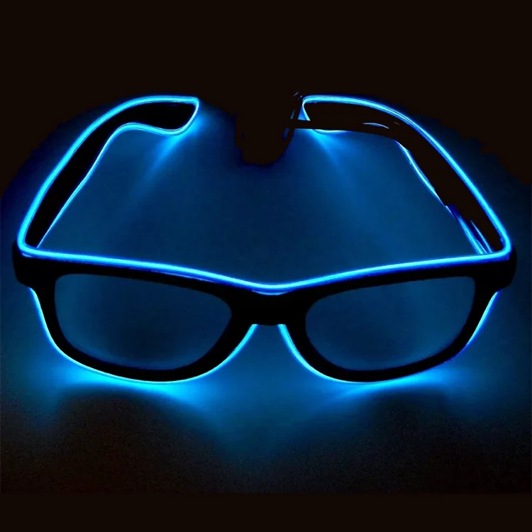 Party Costumes Glow Neon Rave Glasses Light up LED Wire Flashing Music EL Shades Sunglasses