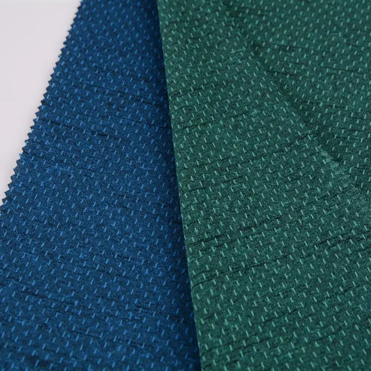 Hot sale popular cationic dyeable jacquard 100% polyester jersey fabric for sportswear per meter price