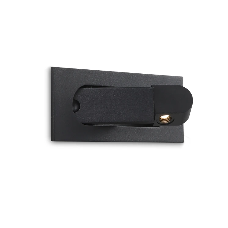 Recessed book reading light  painted black 120lm rectangular wall lights for reading