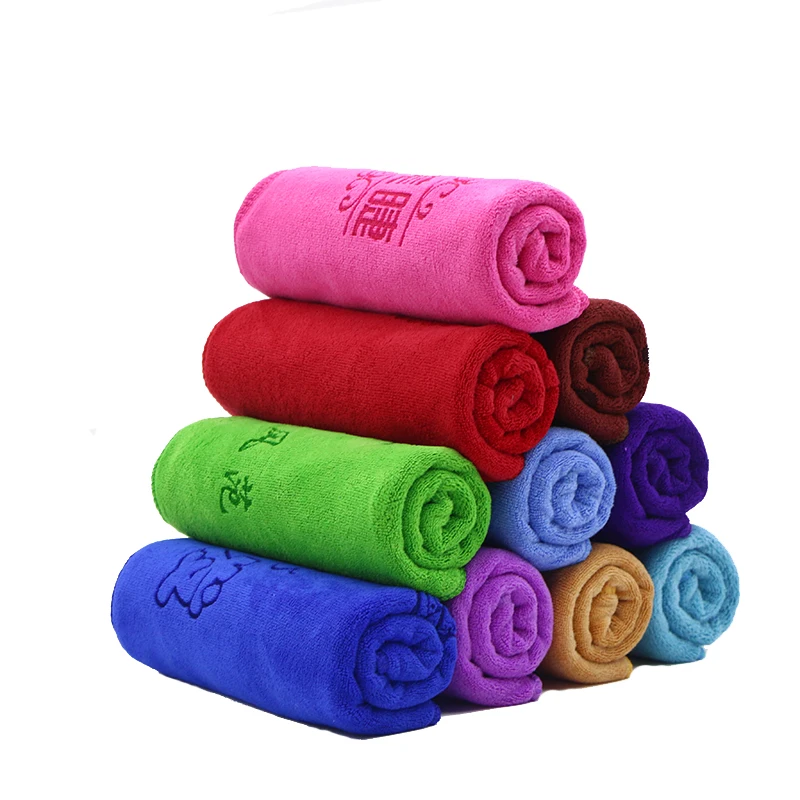 Wholesales sublimation super water absorbency microfiber fabric black hair salon towel for hair drying