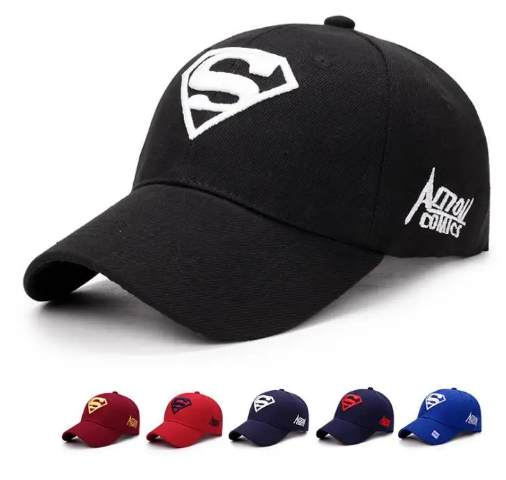 wholesale small order stock Outdoor leisure sports Superman baseball cap Korean custom embroidery logo
