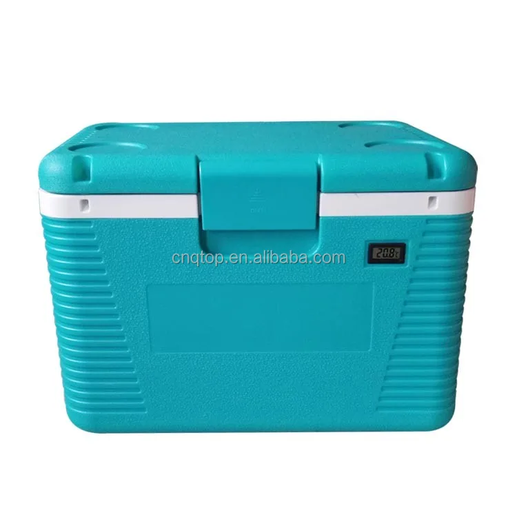 QTOP 50L PU insulated ice cooler boxes for medicine vaccine blood collection
