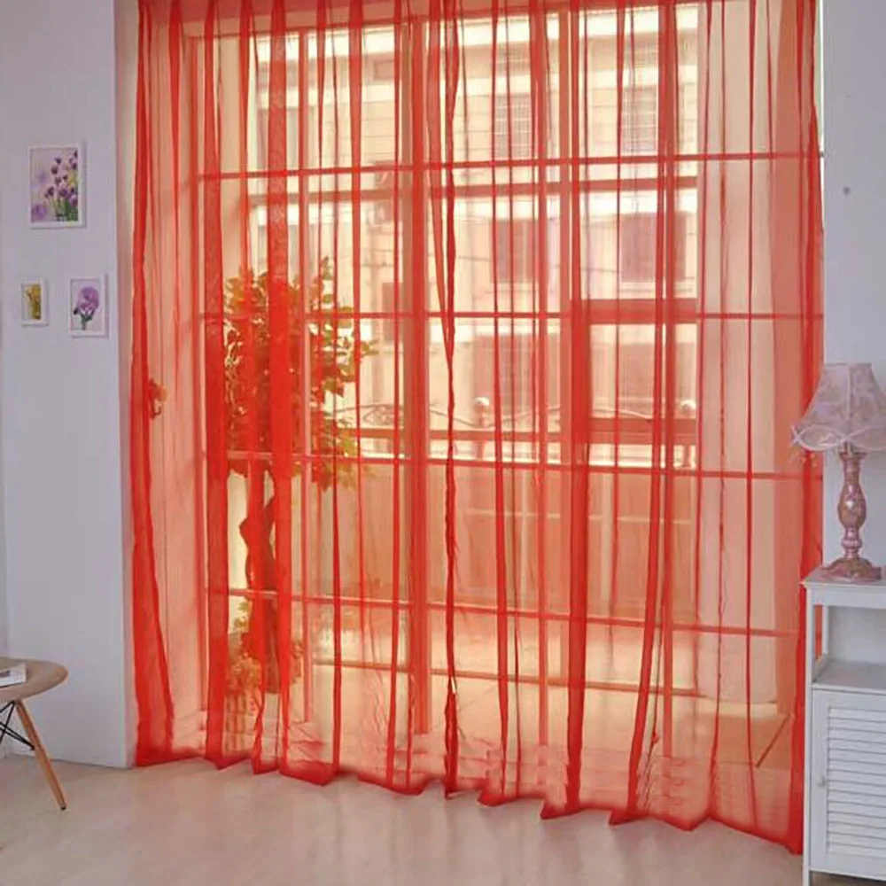 Modern Design bedroom Living Room white Window Screening Solid Door Curtain