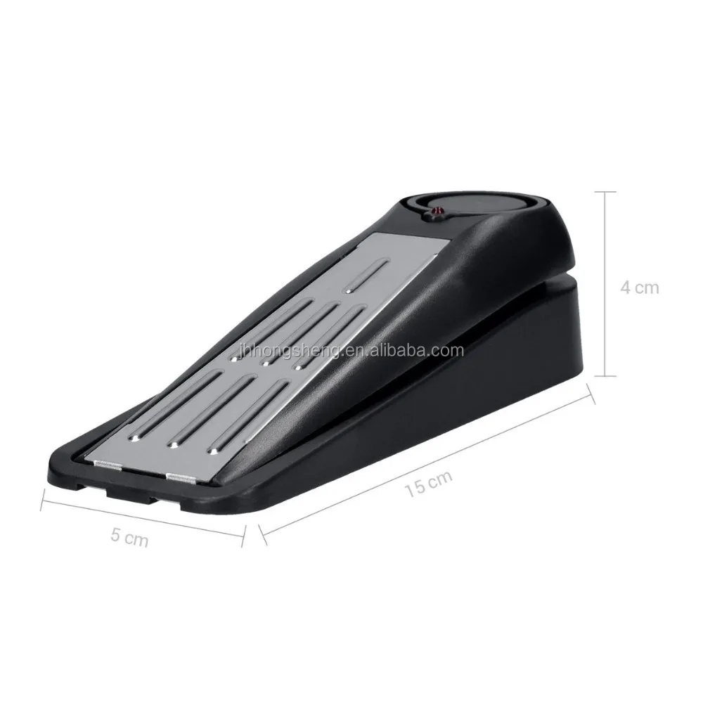 door stopper alarm safe sound thief deterrent burglar alarm stainless steel cover rubber base self protect defense best quality