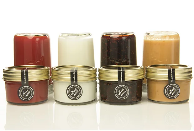 Wholesale custom design 4oz 8oz glass mason jar for honey with screw top lid, vacuum glass / jam jars with lids/ ice cream jar