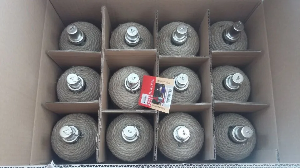 
Garden decoration stainless steel wick holder outdoor glass burn oil lamp 