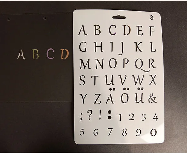 
Stencil drawing template 