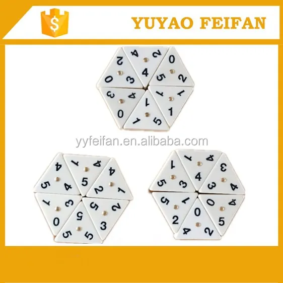 Triangle Ivory Domino Inkjet Black Dots With High Quality