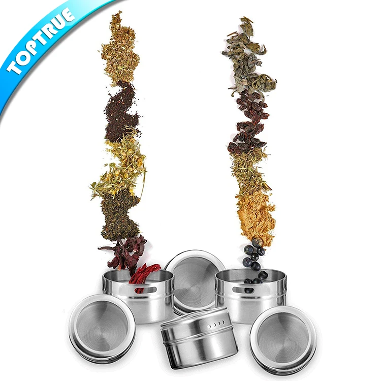 Hot Selling Chinese Manufacture Salt Pepper Garlic Curry Box Stainless Steel Magnetic Spice Container