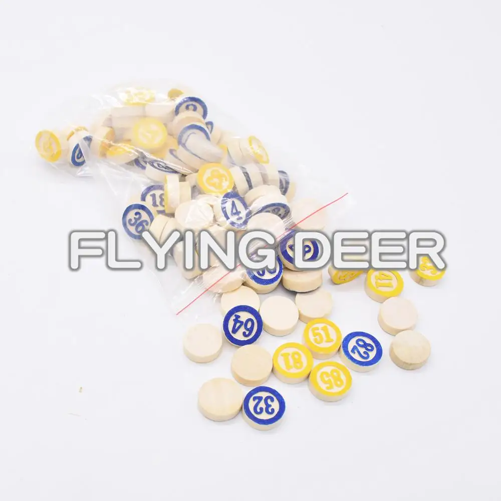 
wooden bingo 1-90 numbers 
