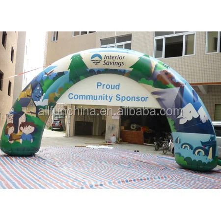 inflatable arch full digital printing inflatable gantry for event with banner custom size color artwork