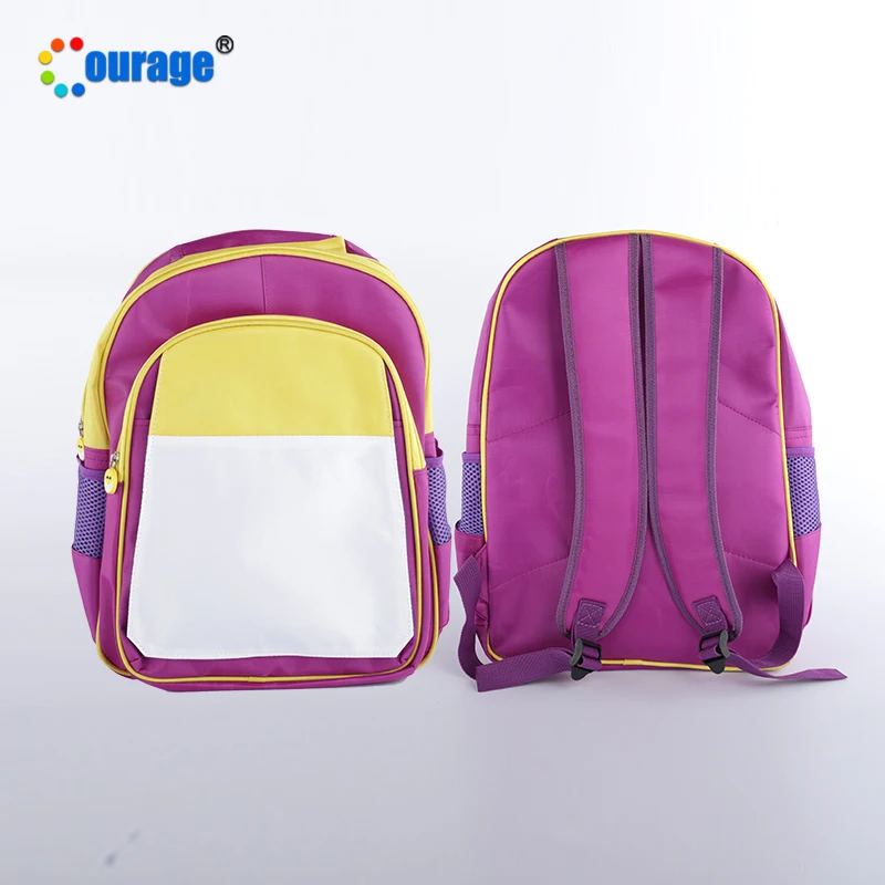 Sublimation use canvas polyester nylon students backpack student schoolbag