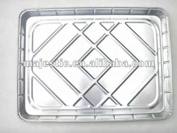 One Time Use BBQ Grill Food Aluminum Foil Tray Container