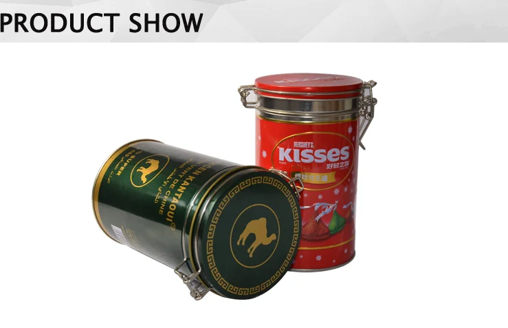 hot sale airtight round candy tin can high garde tea coffee tin box with lock (2)