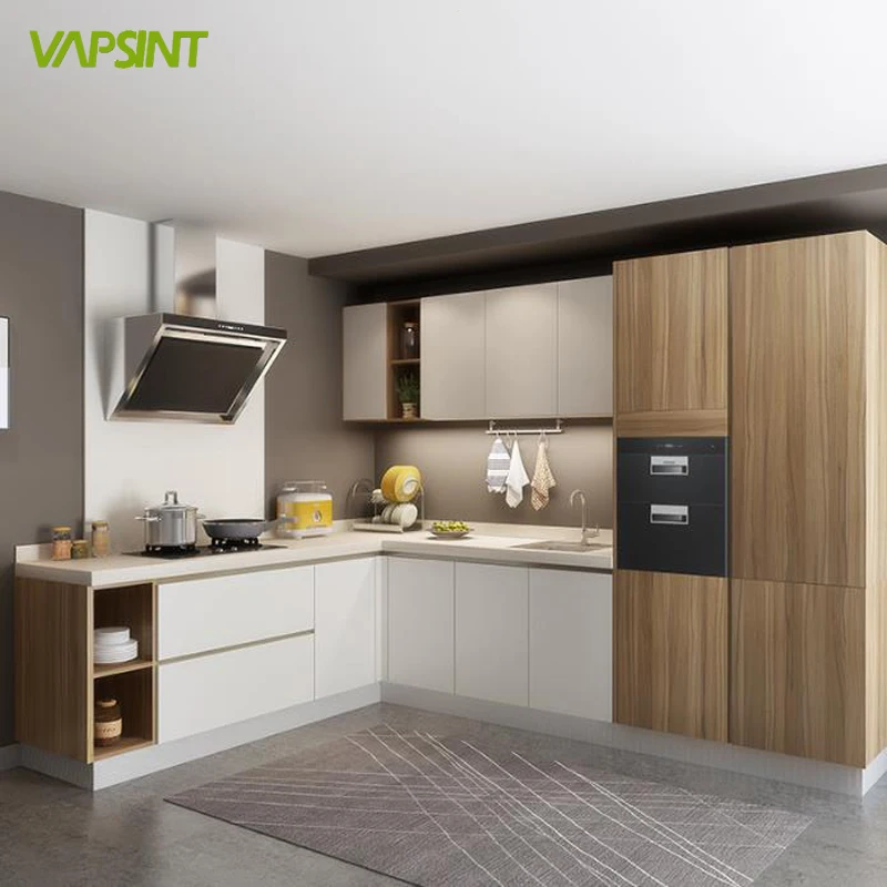 
Factory direct customized cuisine complete design melamine kitchen furniture 