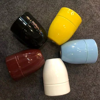 CE RoHs E14 E27 Ceramic Light Socket for Installing Lights Porcelain Colorful Lamp Holder