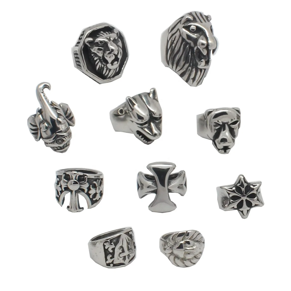 Оптовая продажа, бусины Yudan из нержавеющей стали с изображением черепа