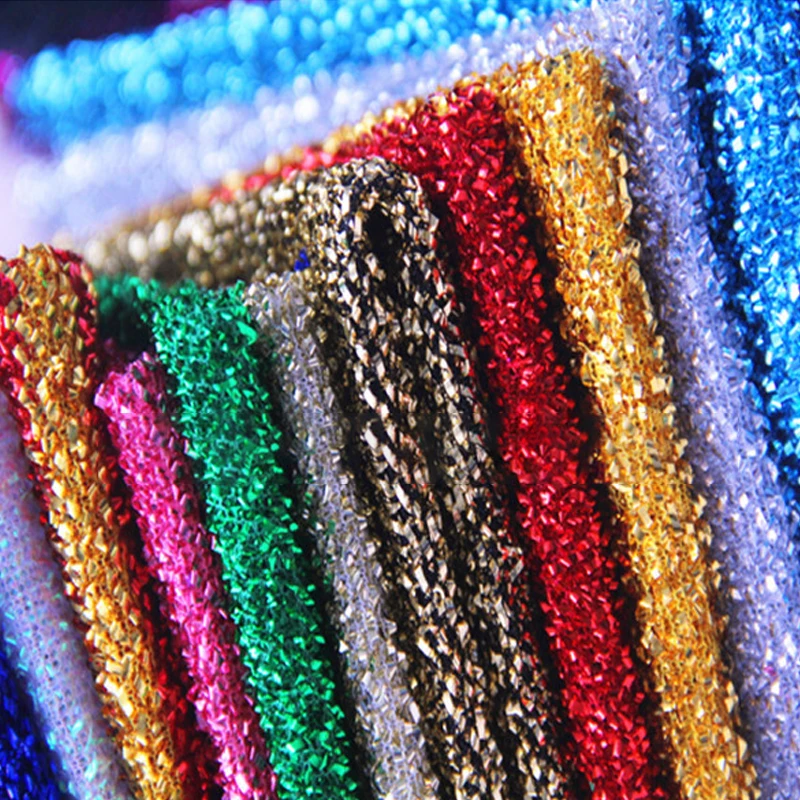 
2018 new fasion factory price polyester Metallic Lame fabric for decoration 