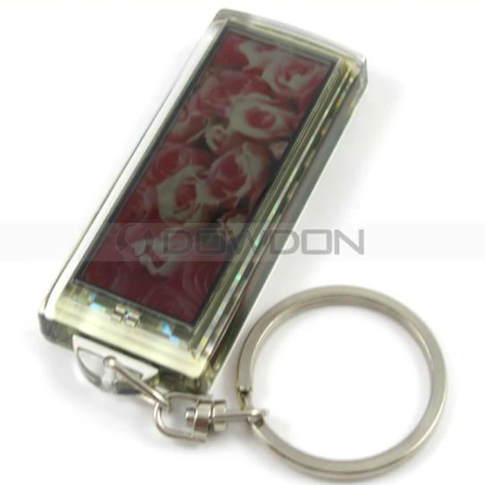Color Flash Player Waterproof Solar AD Screen Key Chain