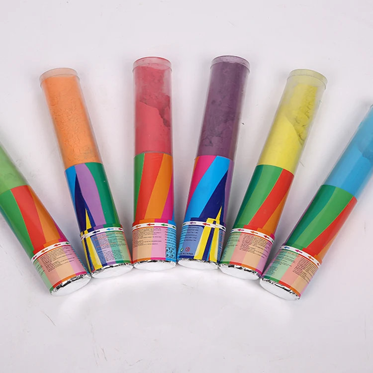 Best Selling Color Run 30 cm Wholesale Holi Powder Smoke Confetti Cannon