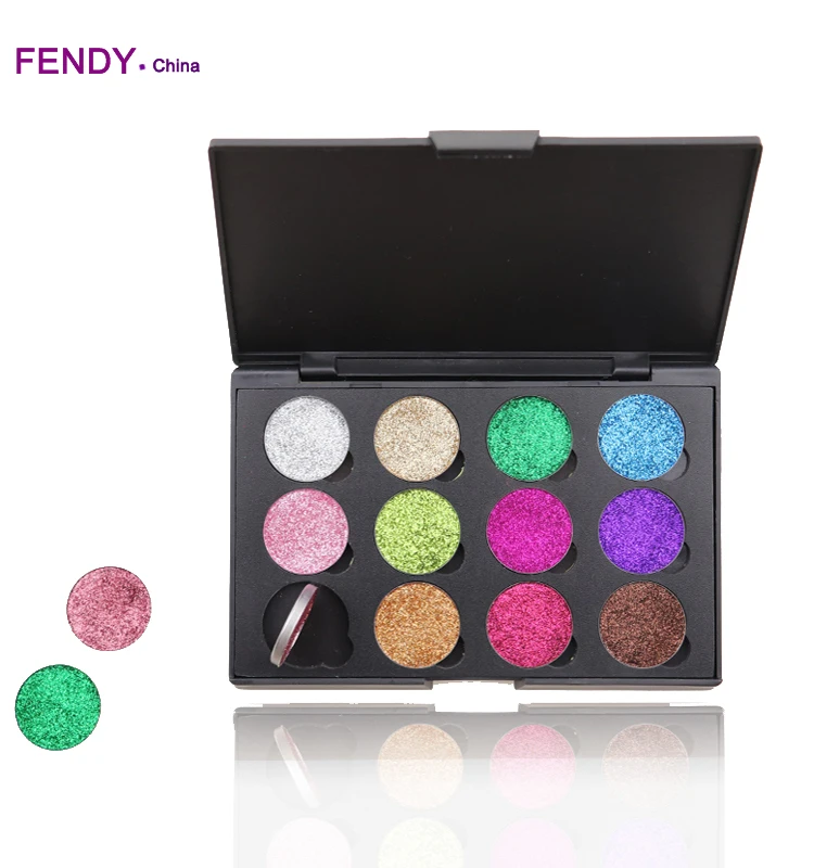 New product pressed glitter eyeshadow palette magnetic pressed glitter eyeshadow DIY private label palette