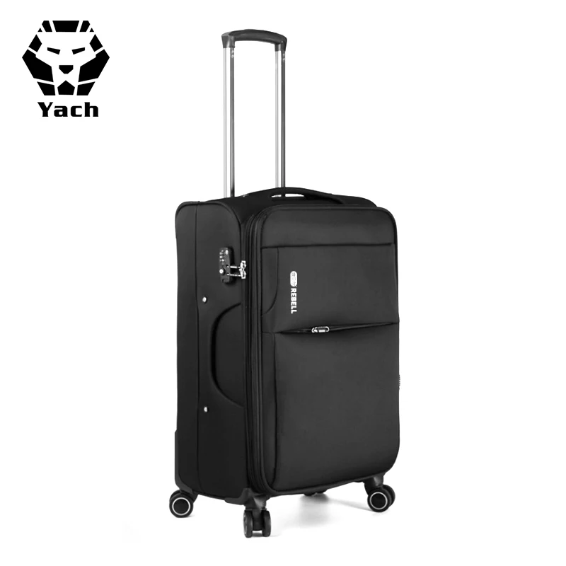 Trolley Baggage Casual Wrinkle Abrasion Resistant Silent Wheels Oxford Suitcase Nylon Aviation Soft Travelling Luggage Set