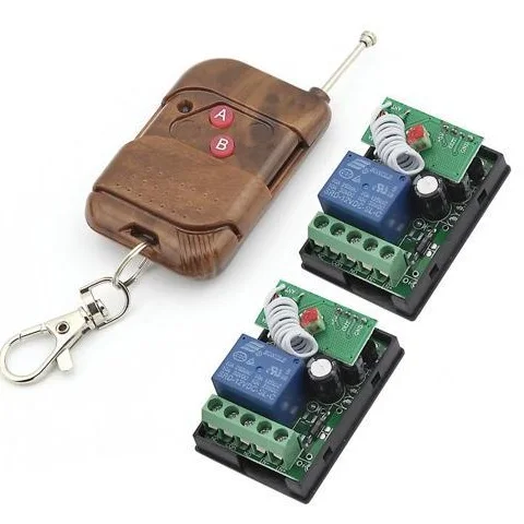 DC 12V One Transmitter with 1 Channel 2 Keys Smart Wireless Remote Control Switch Inching Self-locking