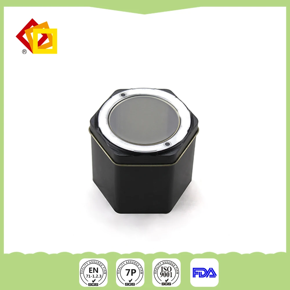 
Hot sale & high quality metal Hexagonal tin box Cheap Wholesale Custom Fashion Luxury 
