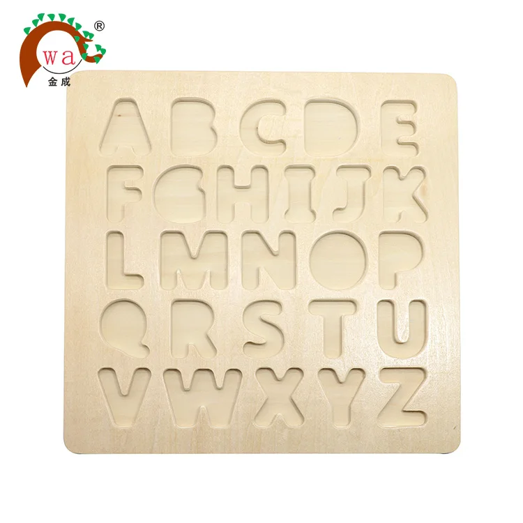 Colorful intelligence alphabet wooden jigsaw puzzle
