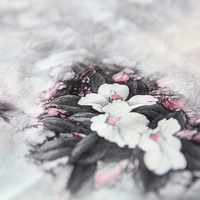 Vietnam White Print Silk Twill Fabric mens