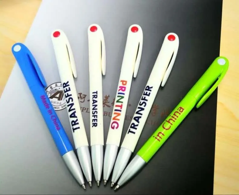 factory cheap pure color plastic logo print custom colorful sublimation ballpoint pen