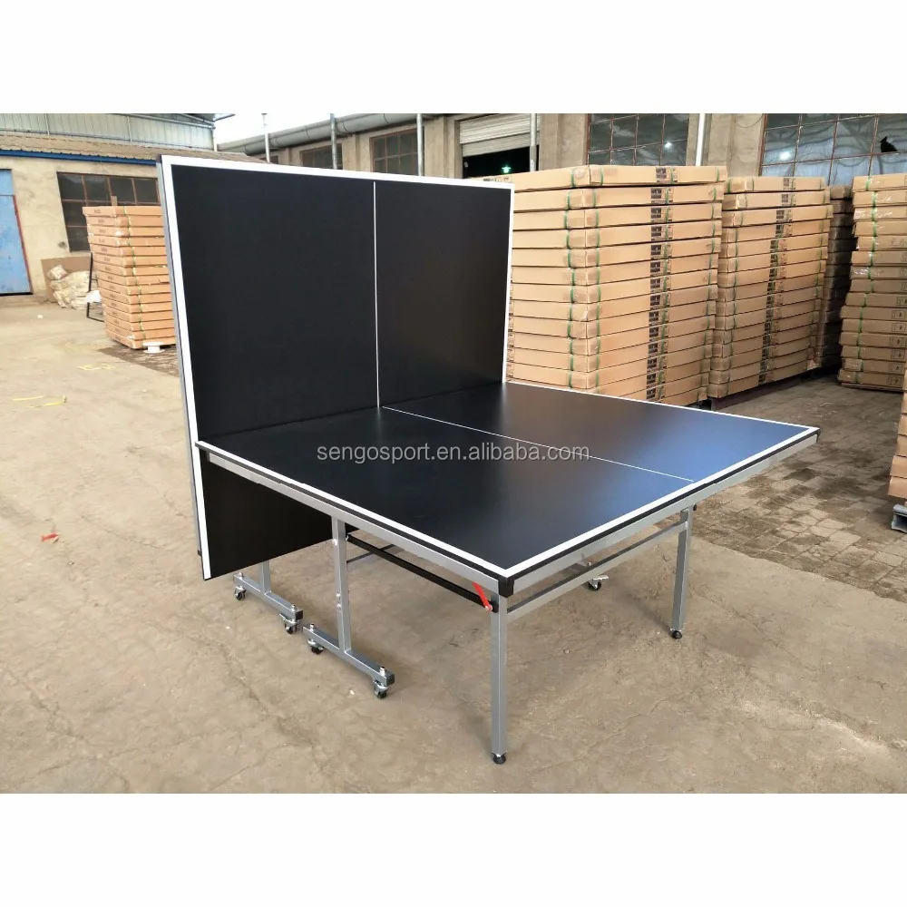 Cheap Outdoor and Indoor Pingpong Table Sport Single folding table Tennis table with wheels